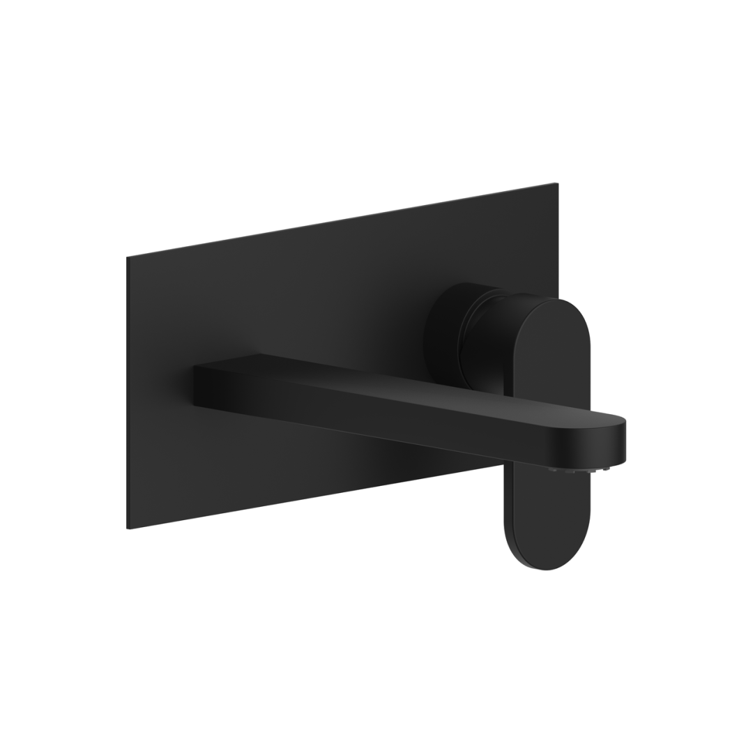 Miscelatore incasso lavabo da parete nero opaco bocca da 18 o 22,5 cm  Misura bocca miscelatore 180 mm