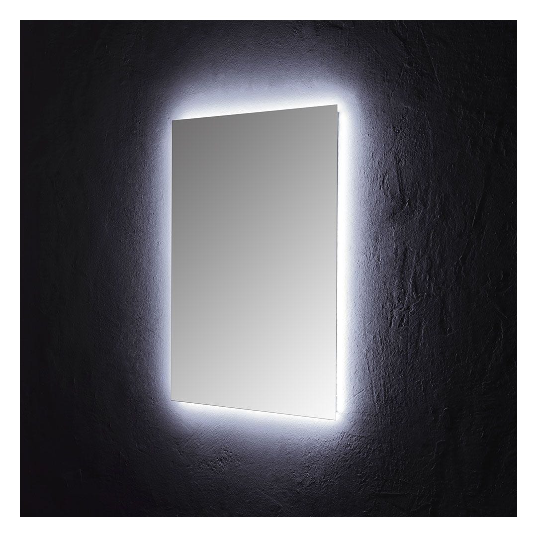 Grande Specchio per Trucco Senza Cornice Specchio da Bagno con LED Illuminato DELM Specchio da Parete 60x80 Ovale Antideflagrante 