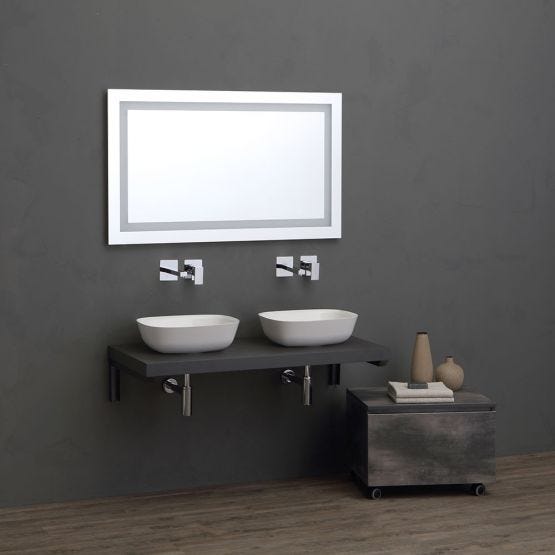 Mobile da bagno sospeso 120 cm con base a terra