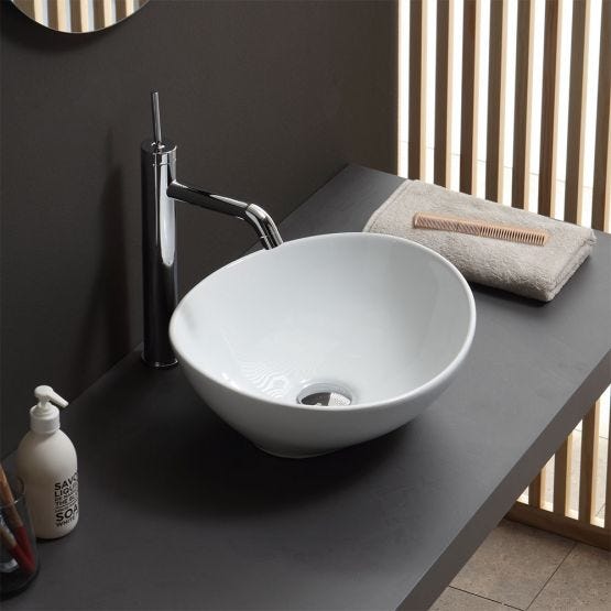 Lavabo in appoggio per bagno in ceramica