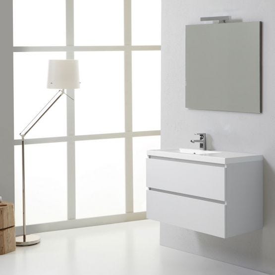 Mobile bagno in legno bianco