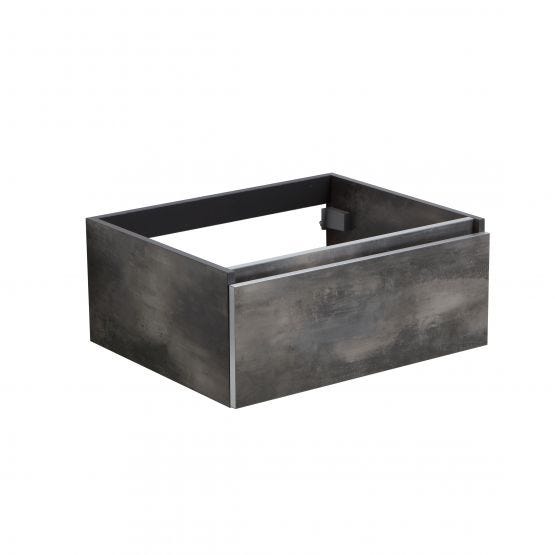 BASE LAVABO CON CASSETTO CM 60 CEMENTO