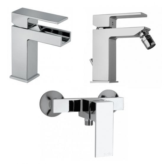 set miscelatori bagno a cascata