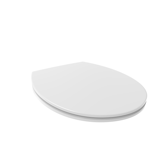 Sedile wc ovale con cerniere universali bianco