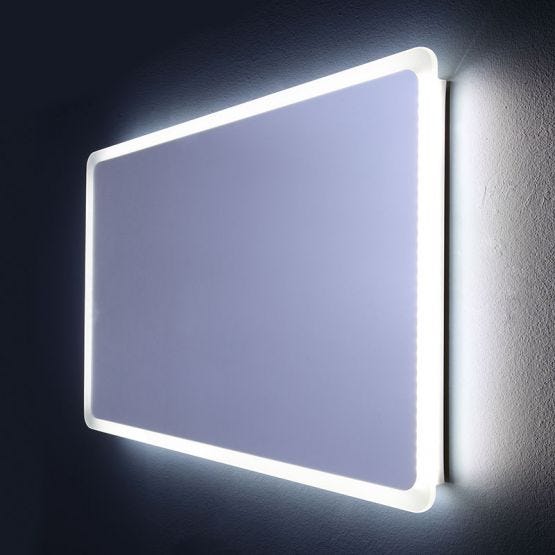 FYTVHVB Specchio Luminoso a LED a Forma di Goccia d'Acqua nordica,Specchio Decorativo per Camera da Letto Senza Telaio Irregolare con Luce,Specchio retroilluminato per Bagno a Prova di Esplosione 