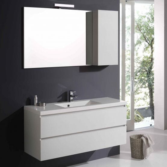 Mobile bagno 120 cm con specchio e pensile 