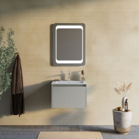 Mobile bagno sospeso 60cm con specchio 60x60