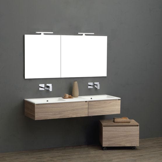 Mobile bagno sospeso 150cm doppio lavabo