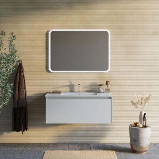 Mobile bagno sospeso 100cm bianco opaco