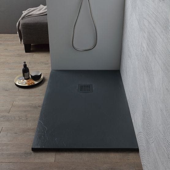 Piatto doccia 120x70 grigio antracite effetto pietra