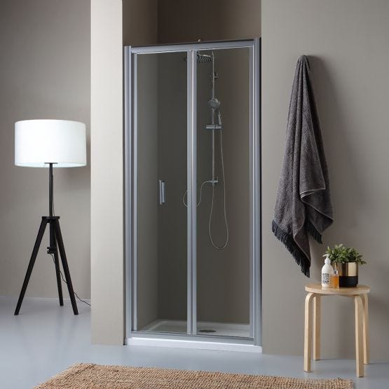 Porta doccia nicchia con apertura a soffietto