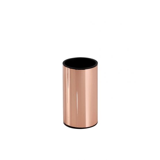 Porta spazzolini in acciaio color rame serie Copper