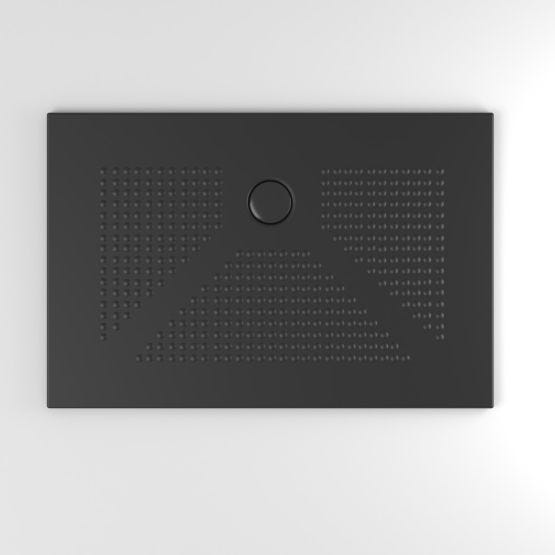 Piatto doccia in ceramica nero opaco 120x80 cm 