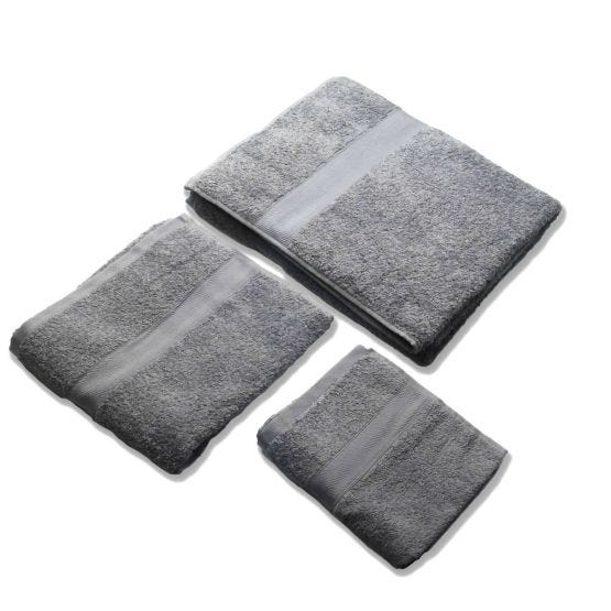 set asciugamani bagno grigi