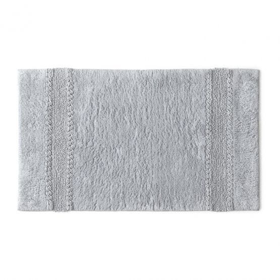 Tappeto antiscivolo per il bagno in cotone grigio
