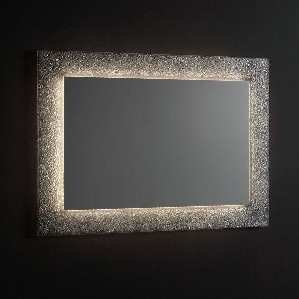 Specchio su misura nero con cornice e perimetro bi