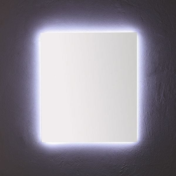Specchio bagno retroilluminato LED a batteria (90x90cm) Retroiluminato con  illuminazione Freddo Bianco
