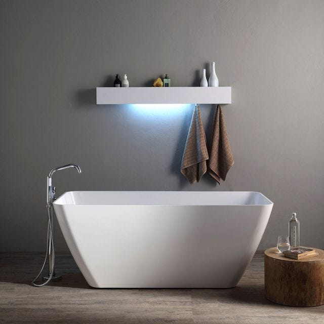 VASCA DA BAGNO MODERNA FREESTANDING IN MARMO RICOMPOSTO | PAOLA