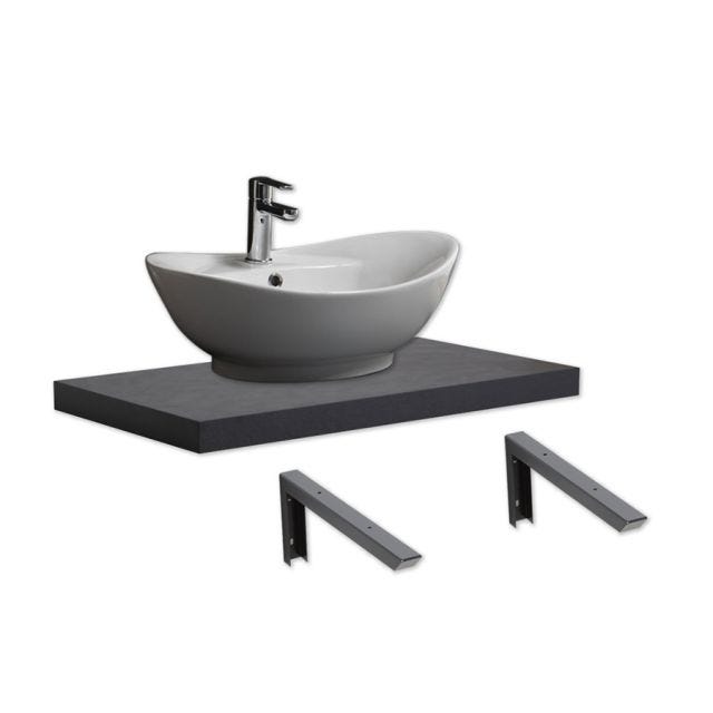 SET IN OFFERTA MENSOLA CON LAVABO IN CERAMICA DA APPOGGIO