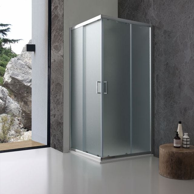 CABINA DOCCIA 70X70 CM IN CRISTALLO OPACO ANTE SCORREVOLI | GIADA