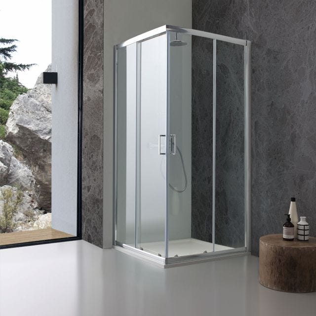 BOX DOCCIA GIADA 80X80 TRASPARENTE PORTE  SCORREVOLI | GIADA