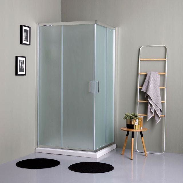 CABINA DOCCIA RETTANGOLARE 90X70 SATINATO 6MM SCORREVOLI | GIADA