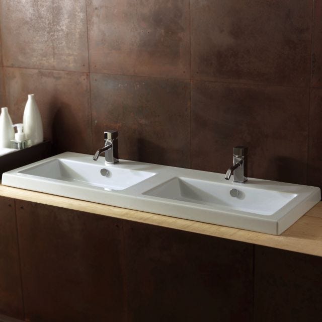 LAVABO MODELLO 45X120 DOPPIA VASCA | CANGAS 