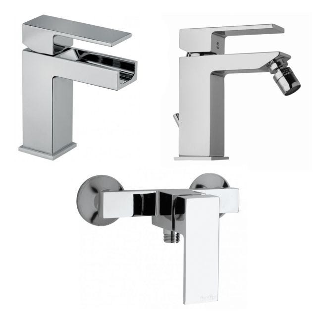 MISCELATORE LAVABO A CASCATA BAGNO, BIDET ED ESTERNO DOCCIA | INFINITY