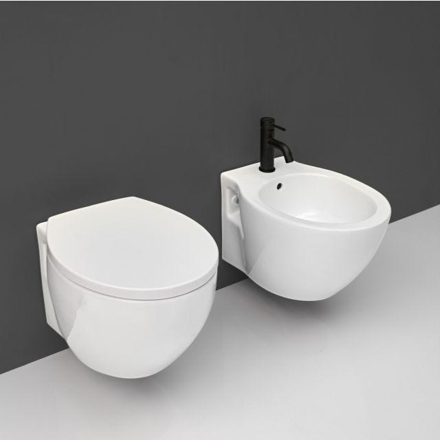 SET SANITARI BAGNO SOSPESI IN CERAMICA BIANCA | PATASCOSS