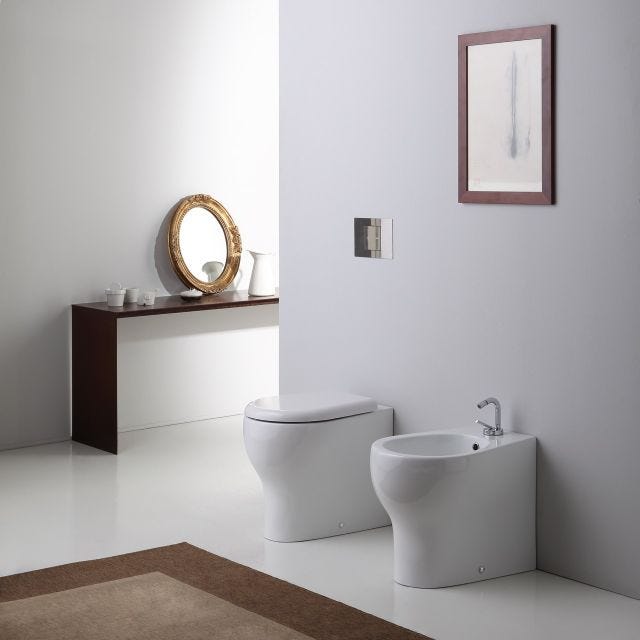 SANITARI BAGNO A TERRA SCARICO TRASLATO DESIGN MODERNO MODELLO SOAVE 