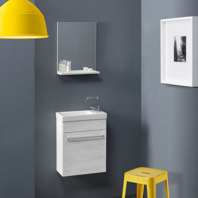 MOBILE BAGNO SALVA SPAZIO 42 x 55,60 CM IN QUERCIA BIANCO | SMART