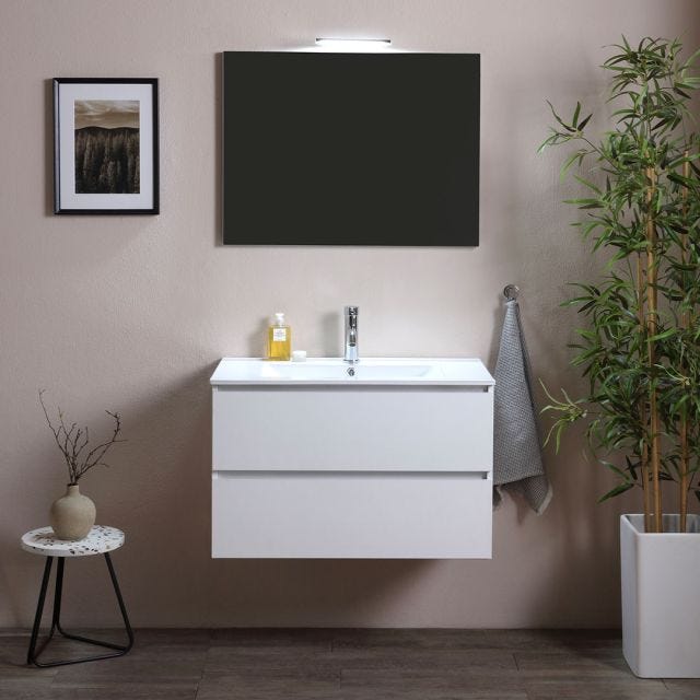 MOBILE BAGNO SOSPESO CM 90 CON CASSETTI BIANCO EXPORT| BERLIN