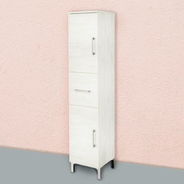 ARMADIETTO A COLONNA PER BAGNO A TERRA 150CM BIANCO EFFETTO LEGNO | RIMINI