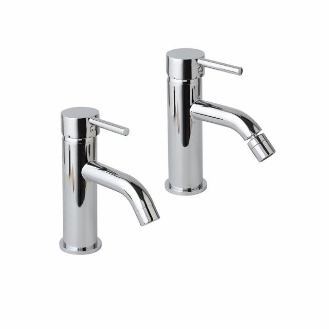 SET RUBINETTI BAGNO IN OTTONE CROMATO PER LAVABO E BIDET | FASSA