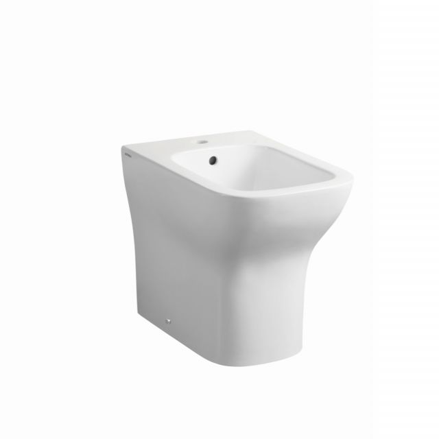 BIDET A TERRA IN CERAMICA BIANCO LUCIDO FILO MURO | SWING