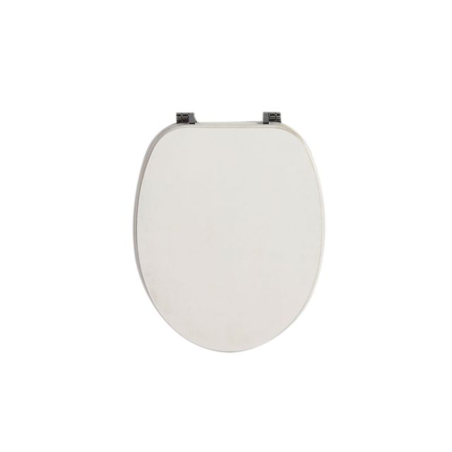 TAVOLETTA SEDILE WC UNIVERSALE IN BIANCO DECAPÈ ANTICHIZZATO SHABBY 